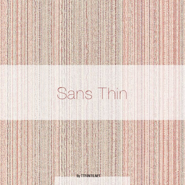 Sans Thin example